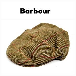 Barbour tartan flat cap